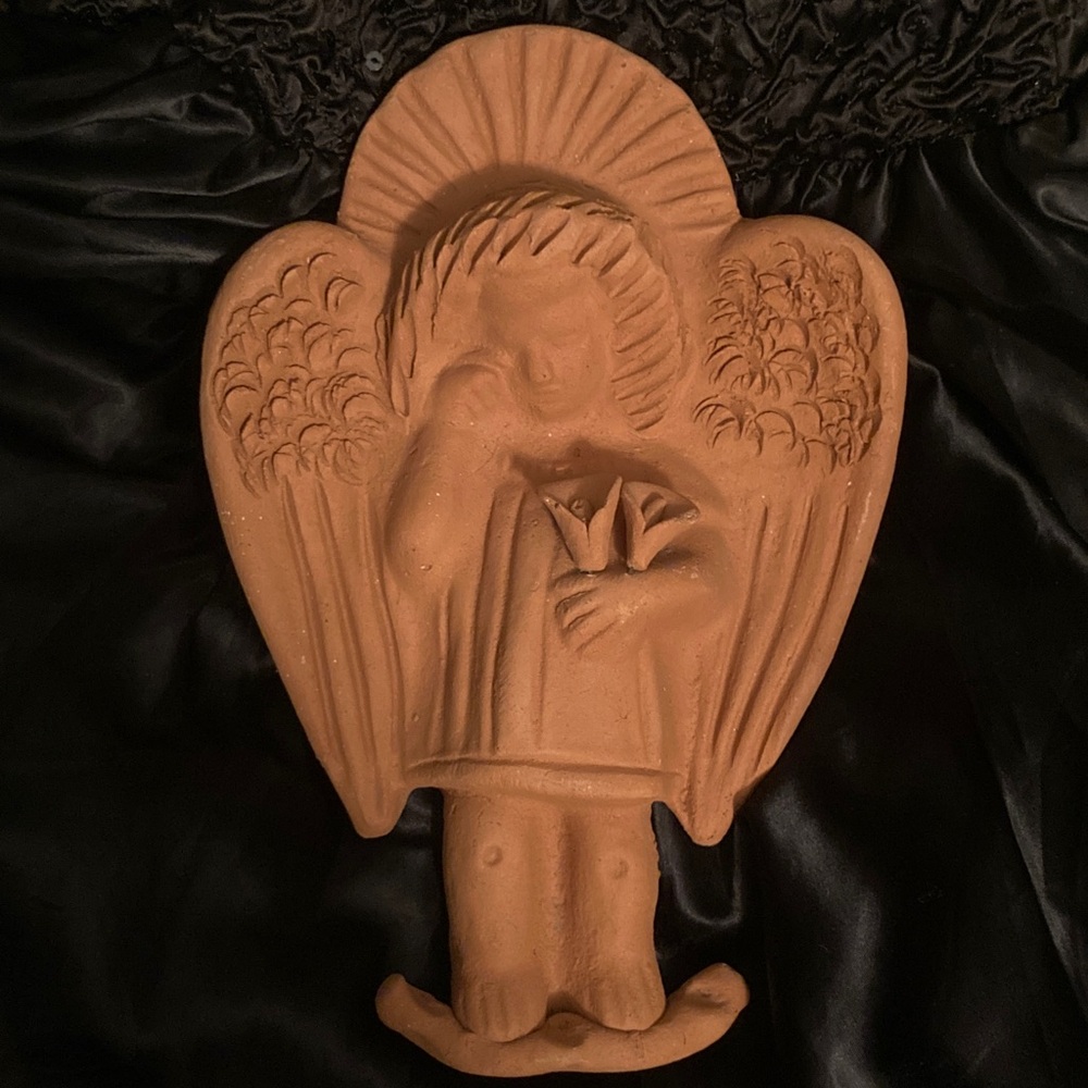 Vintage Terracotta Angel folk Wall Hanging art